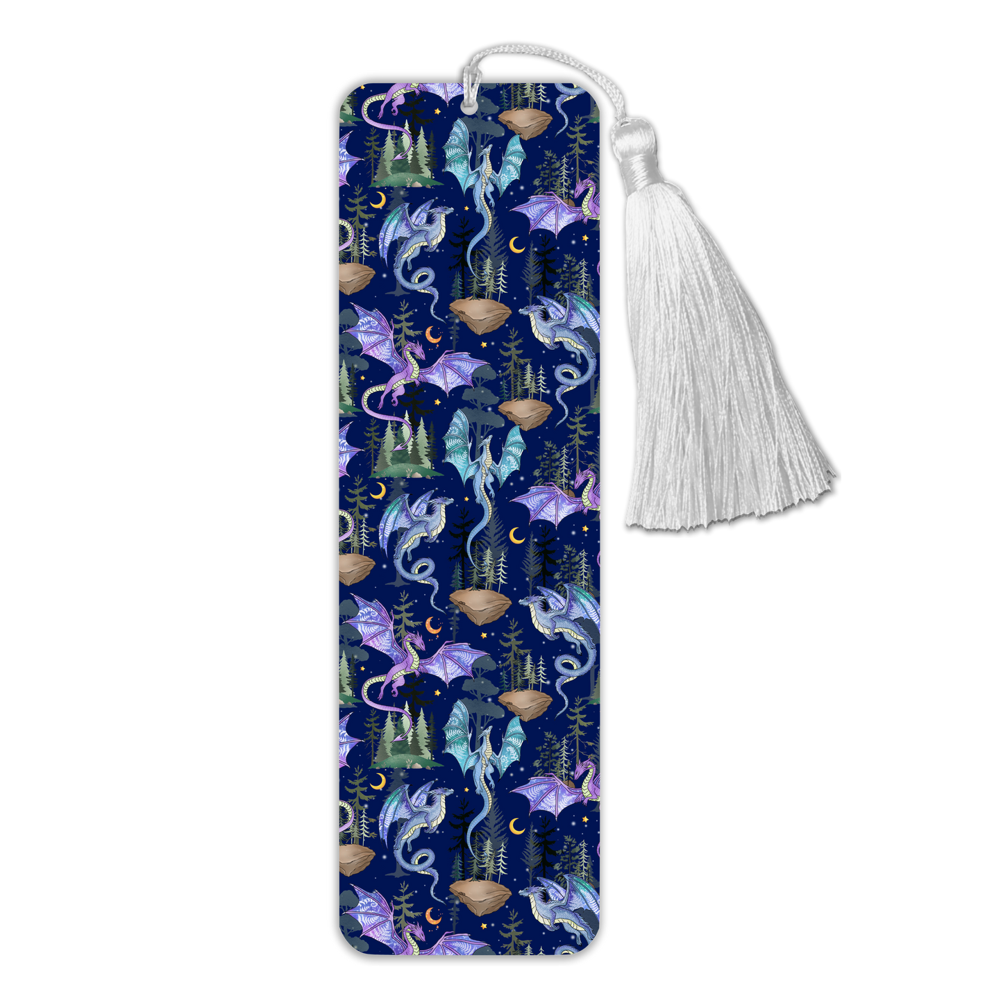 General Bookish Tassel Bookmark - Blue Dragons