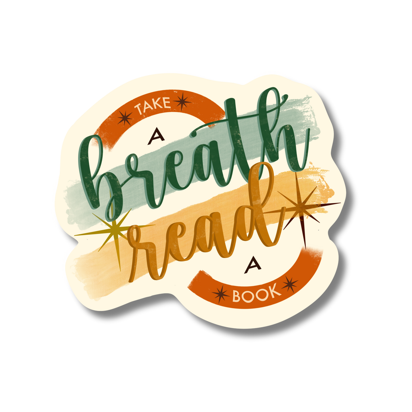 General Bookish Sticker - Take A Breath, Read a Book