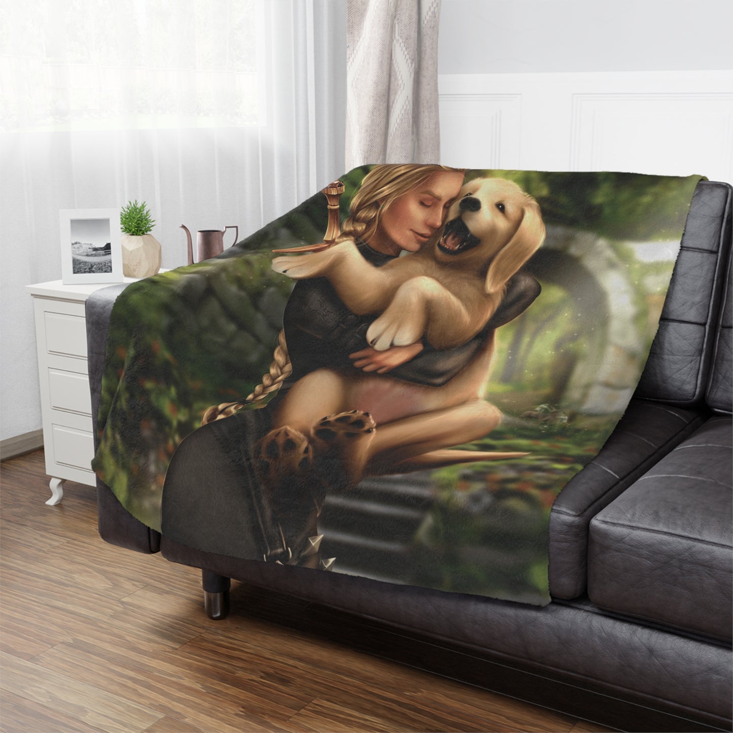 Throne of Glass Minky Blanket - Puppy Hugs