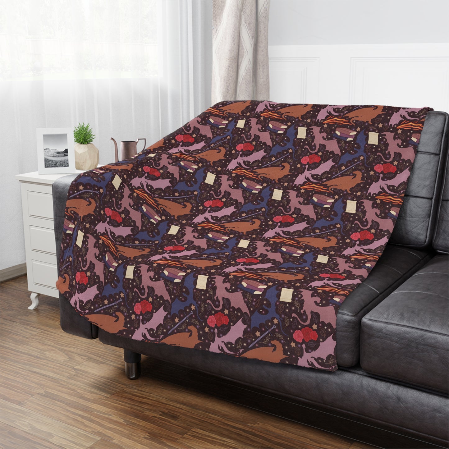 General Bookish Minky Blanket - Dragons