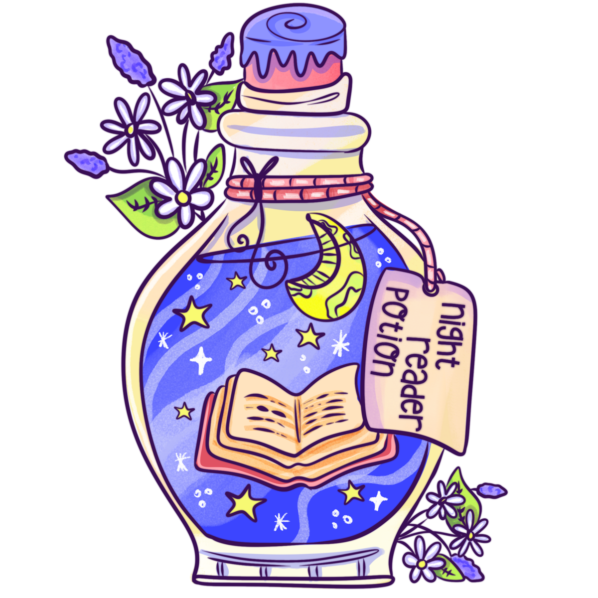 General Bookish Magnetic Bookmark - Late Night Reader Potion