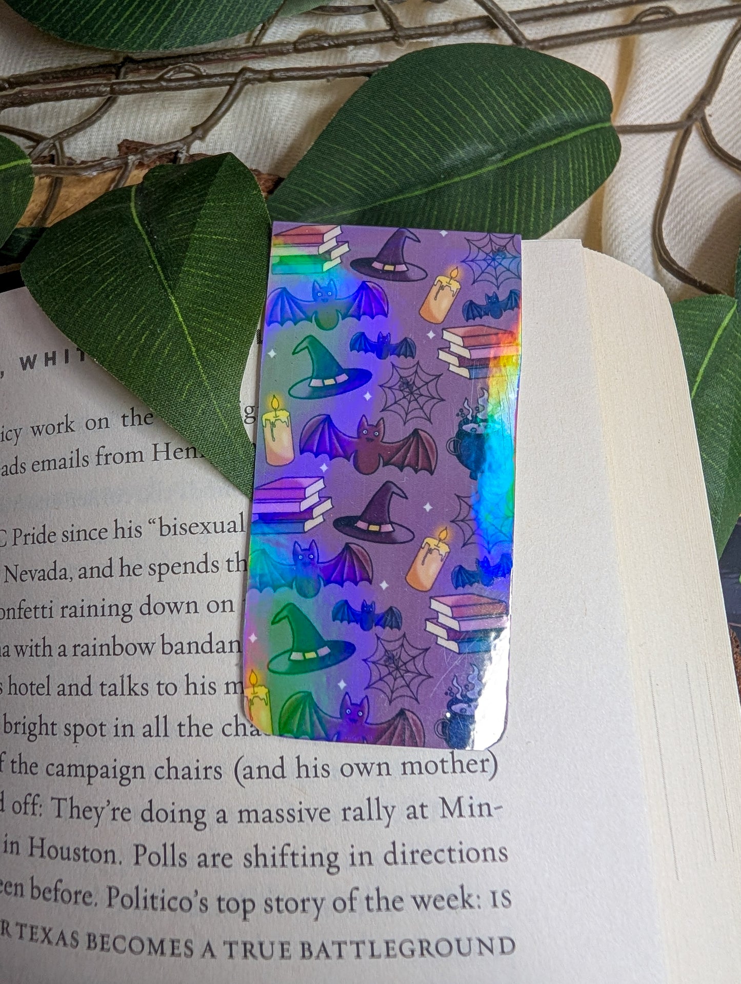General Bookish Magnetic Bookmark - Witchy Bats