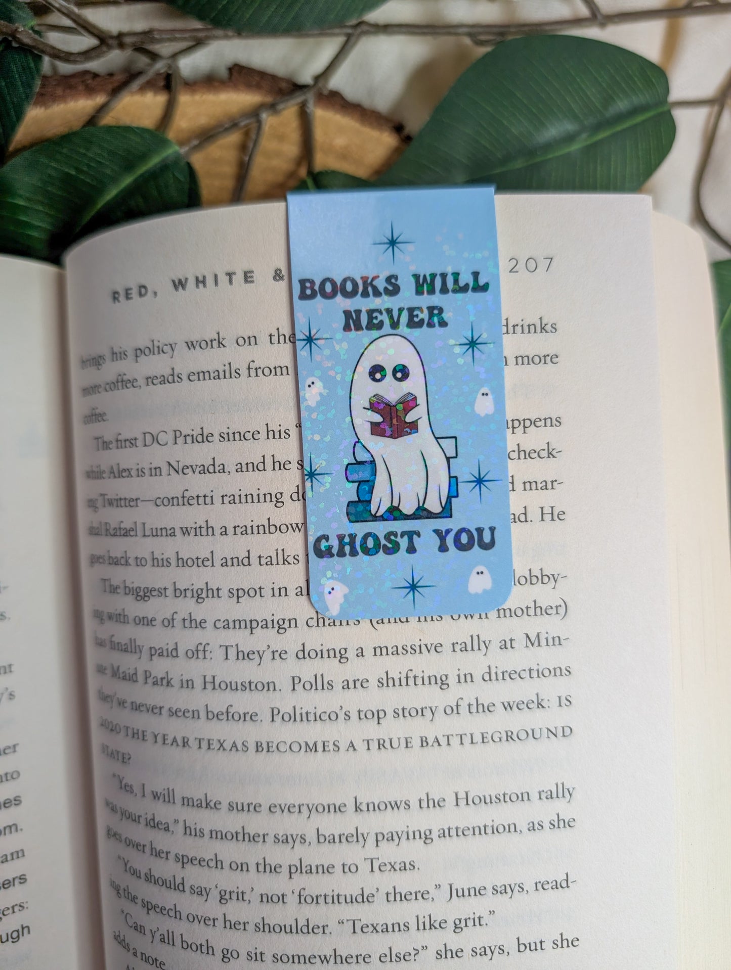 General Bookish Magnetic Bookmark - Books Will Never Ghost You