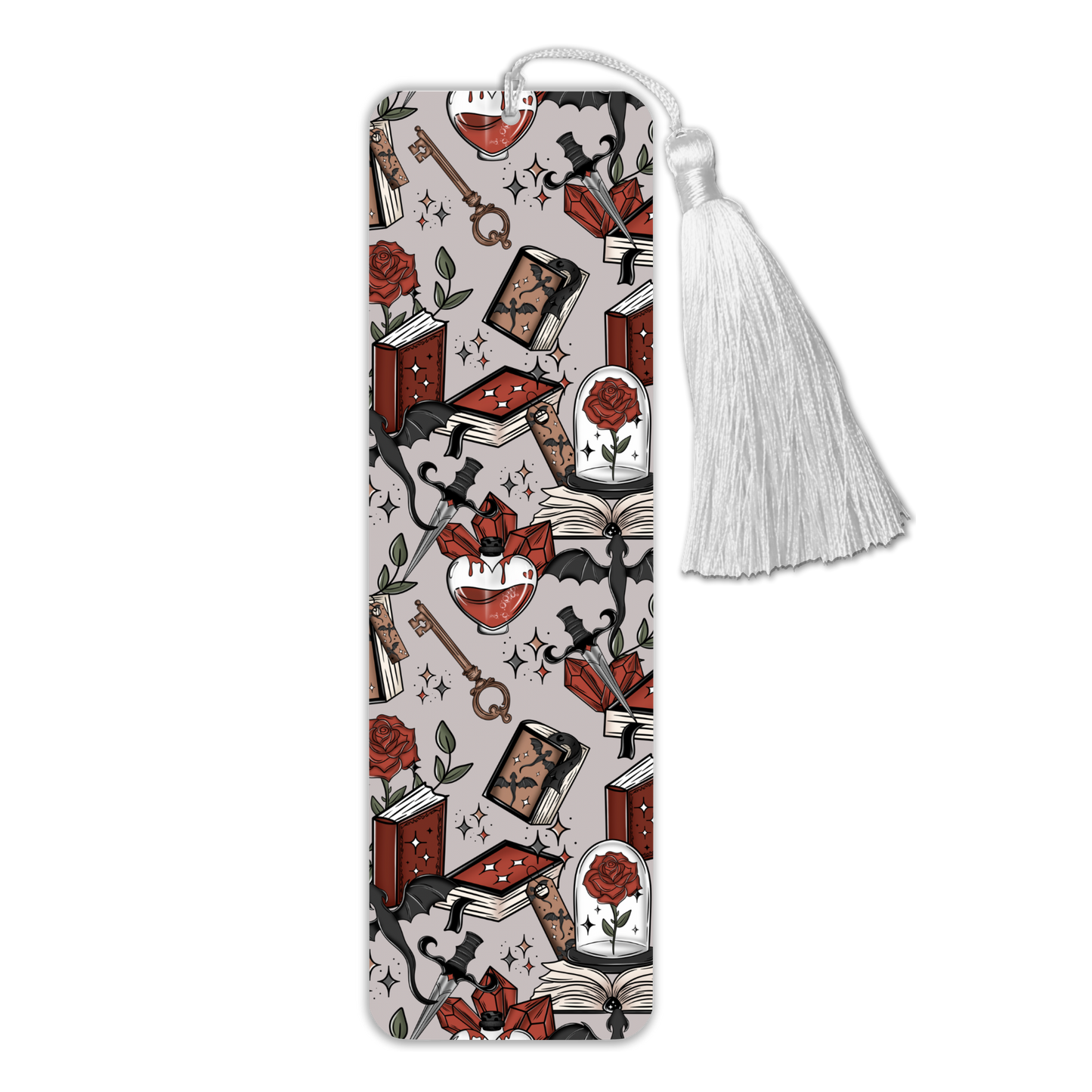 General Bookish Tassel Bookmark - Rose Dragons