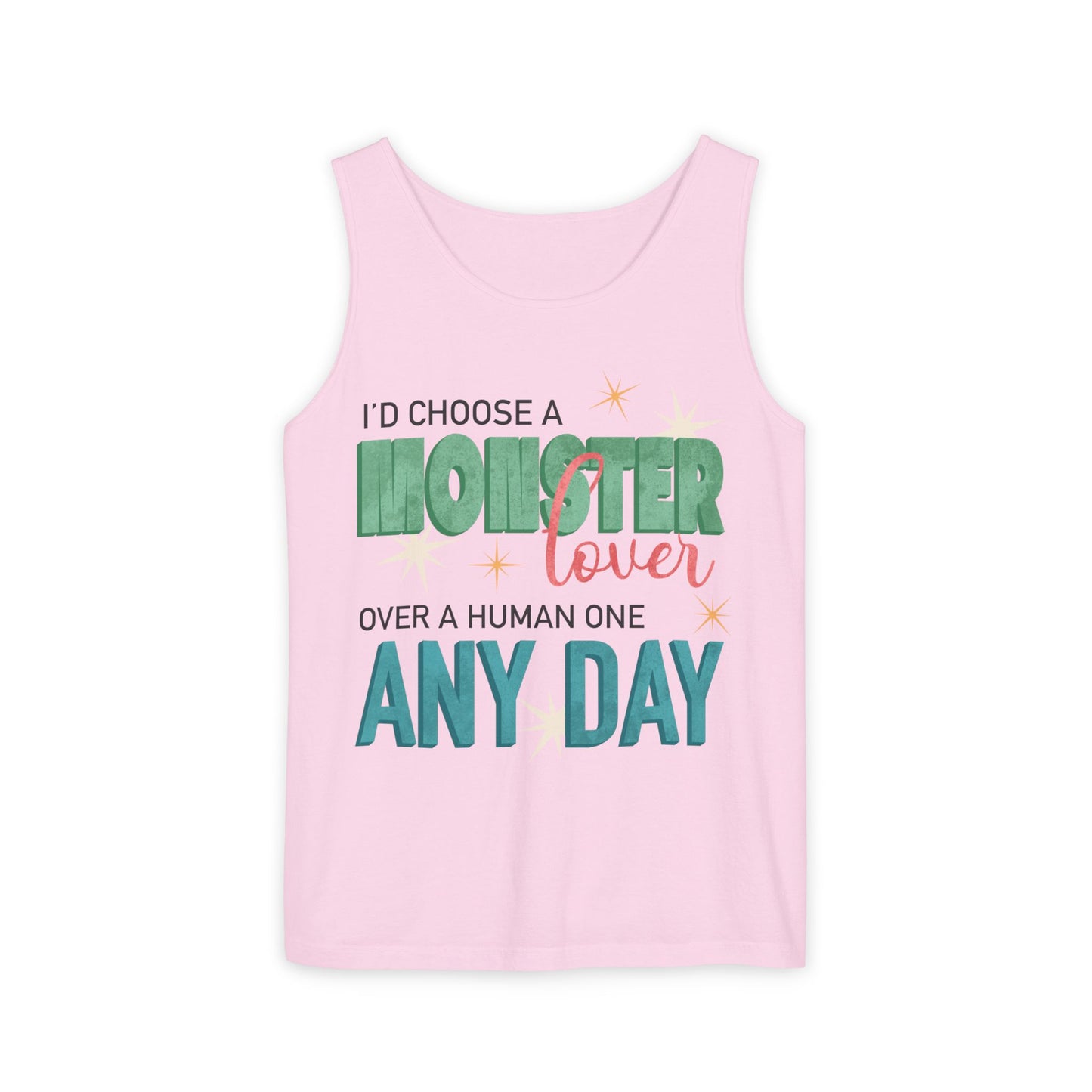 General Bookish Unisex Tank Top - I'd Choose a Monster Lover Over a Human One Any Day