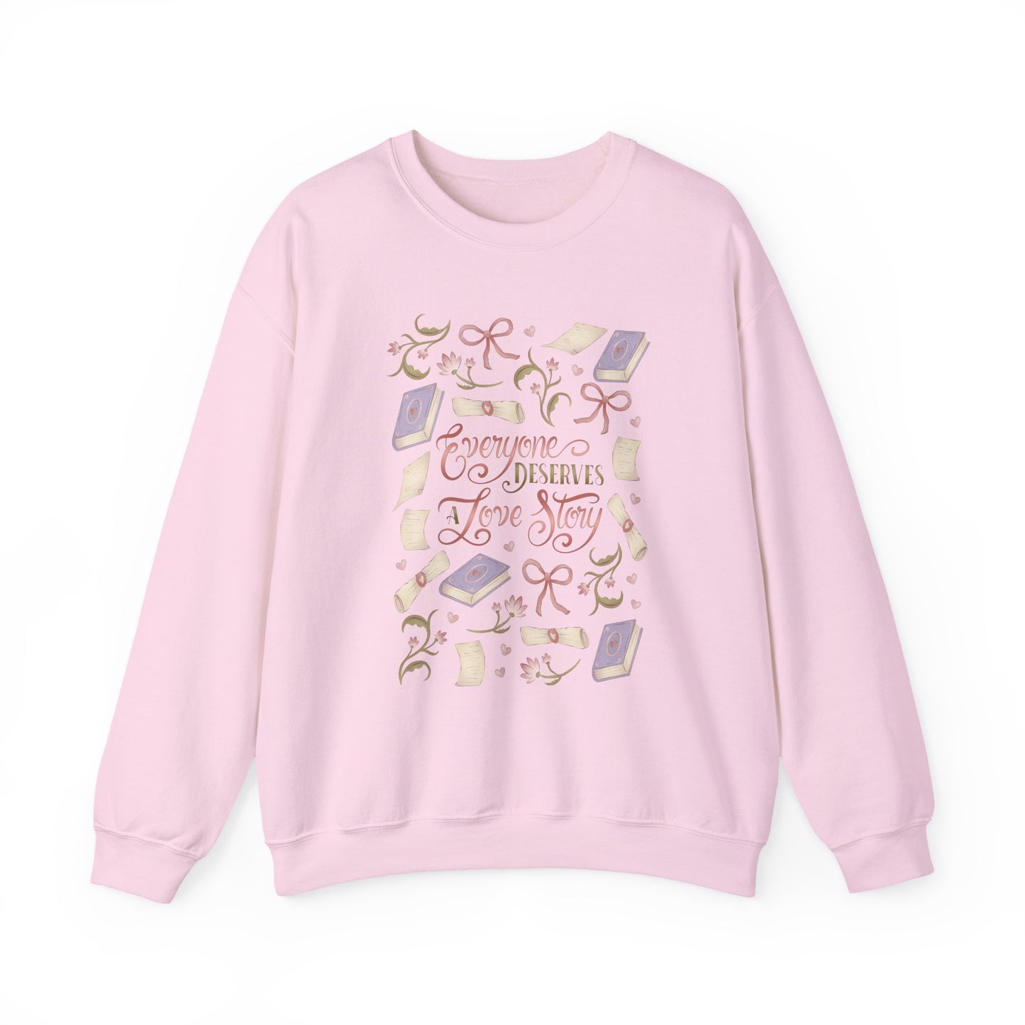 General Bookish Sweatshirt - Everyone Deserves a Love Story (Front Design)