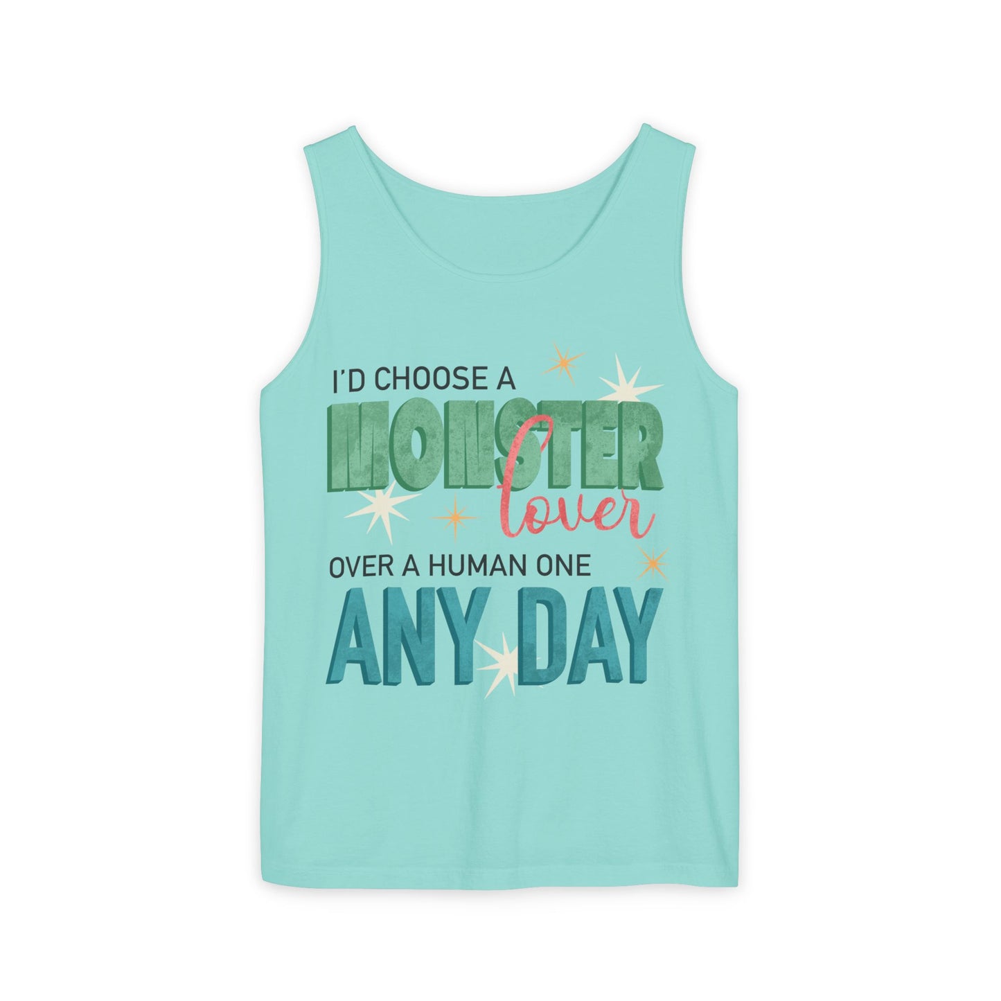 General Bookish Unisex Tank Top - I'd Choose a Monster Lover Over a Human One Any Day