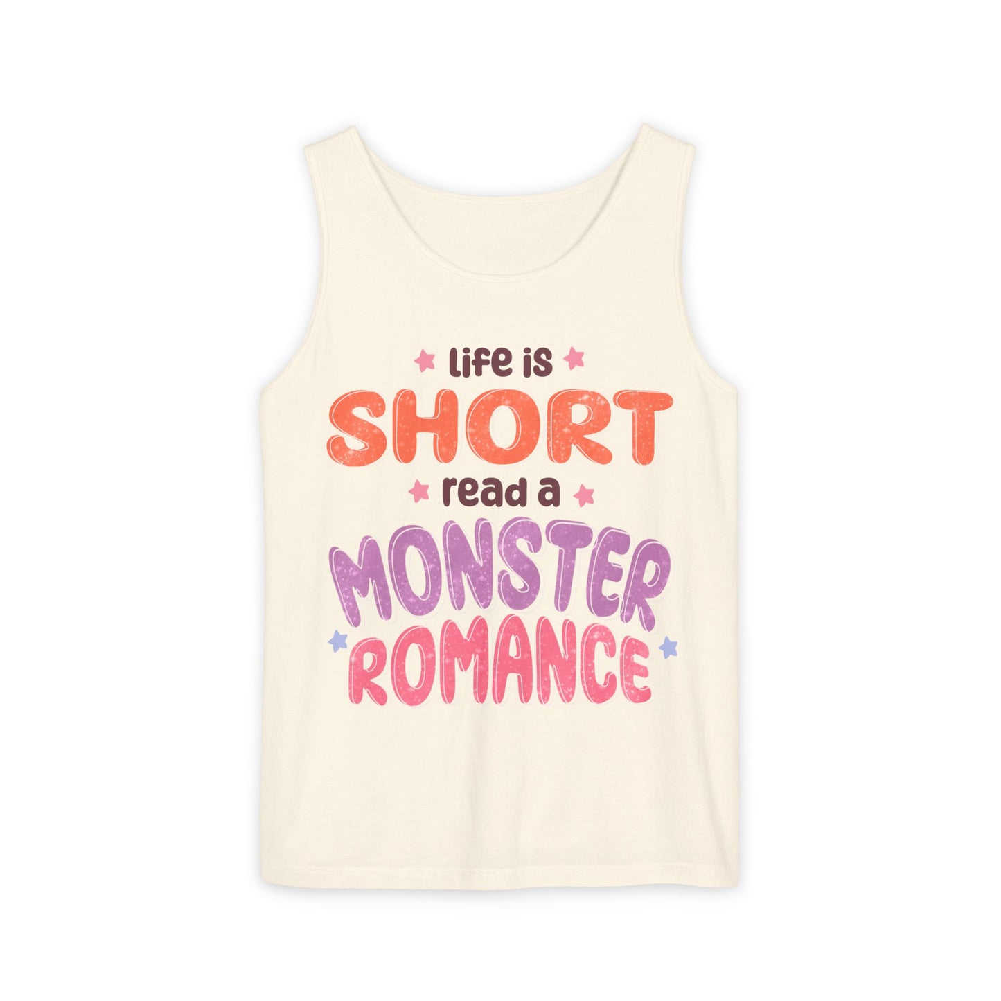 General Bookish Unisex Tank Top - Life is Short, Read a Monster Romance