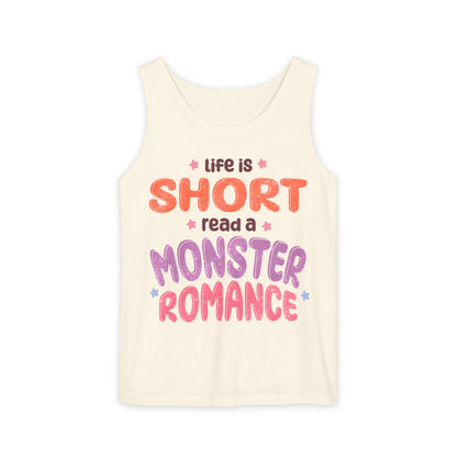 General Bookish Unisex Tank Top - Life is Short, Read a Monster Romance