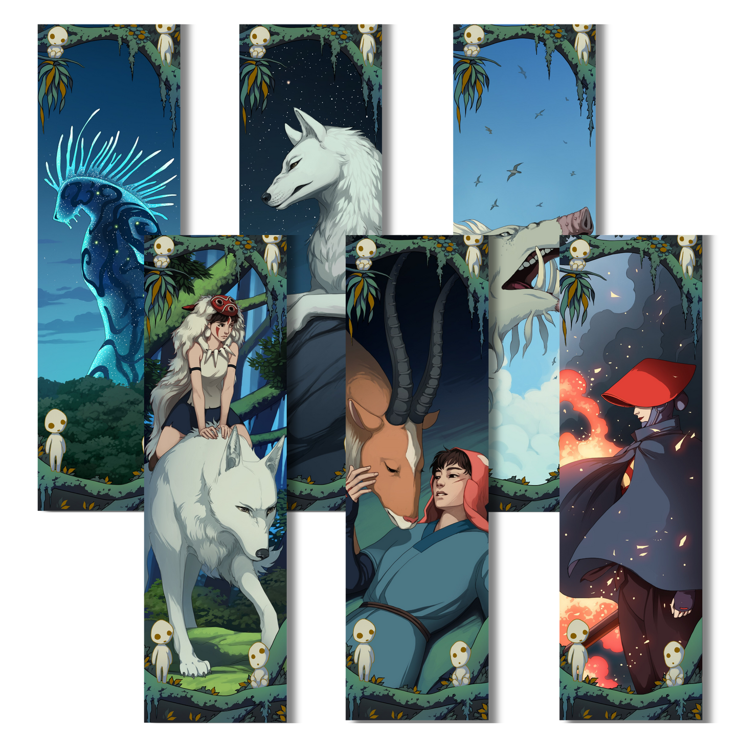Studio Ghibli Luxury Bookmarks - Princess Mononoke