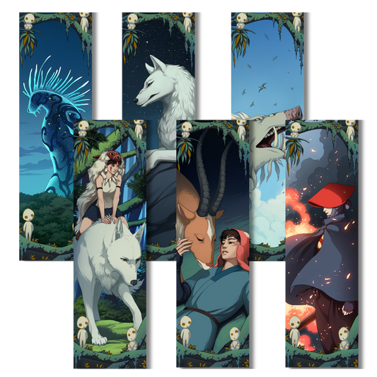 Studio Ghibli Luxury Bookmarks - Princess Mononoke