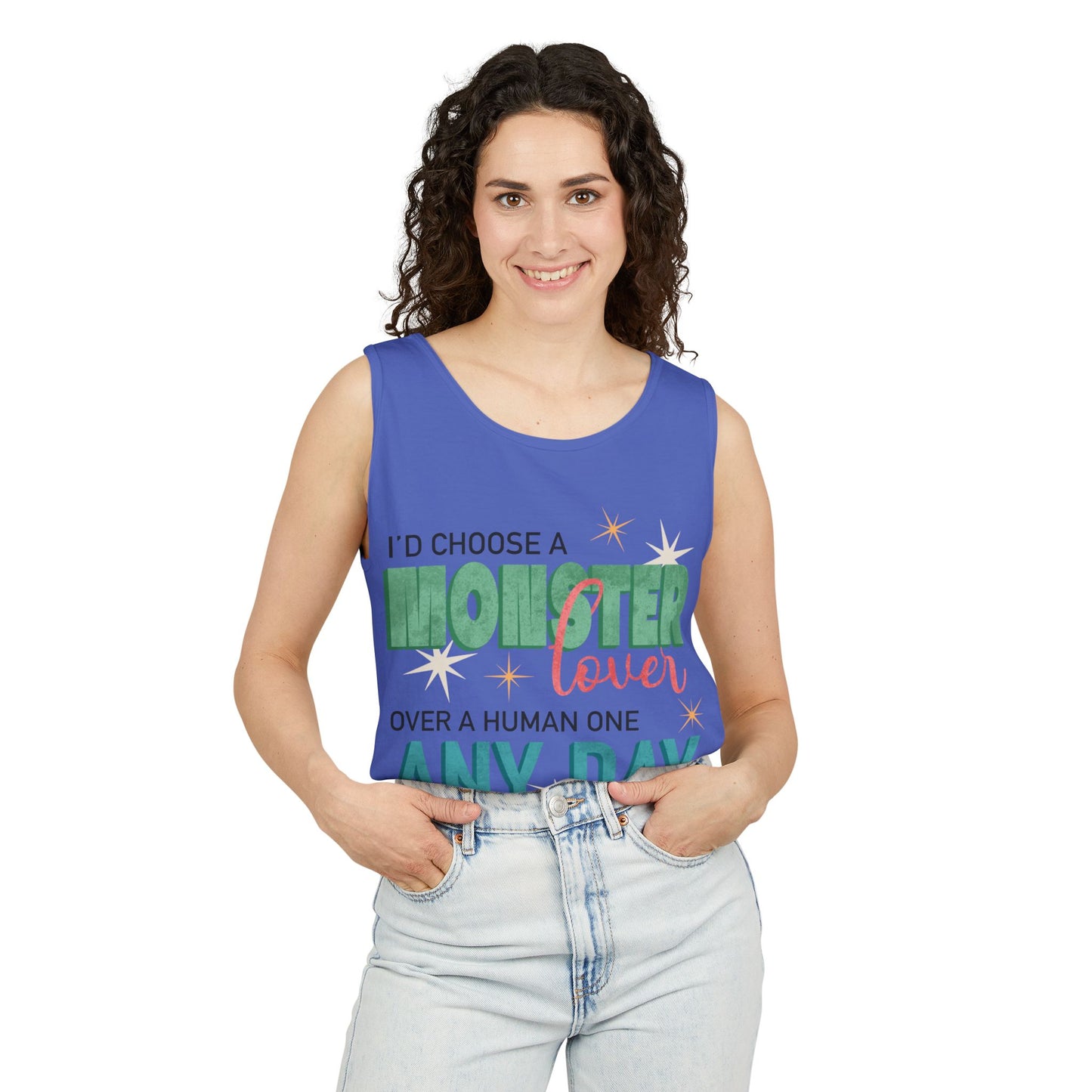 General Bookish Unisex Tank Top - I'd Choose a Monster Lover Over a Human One Any Day