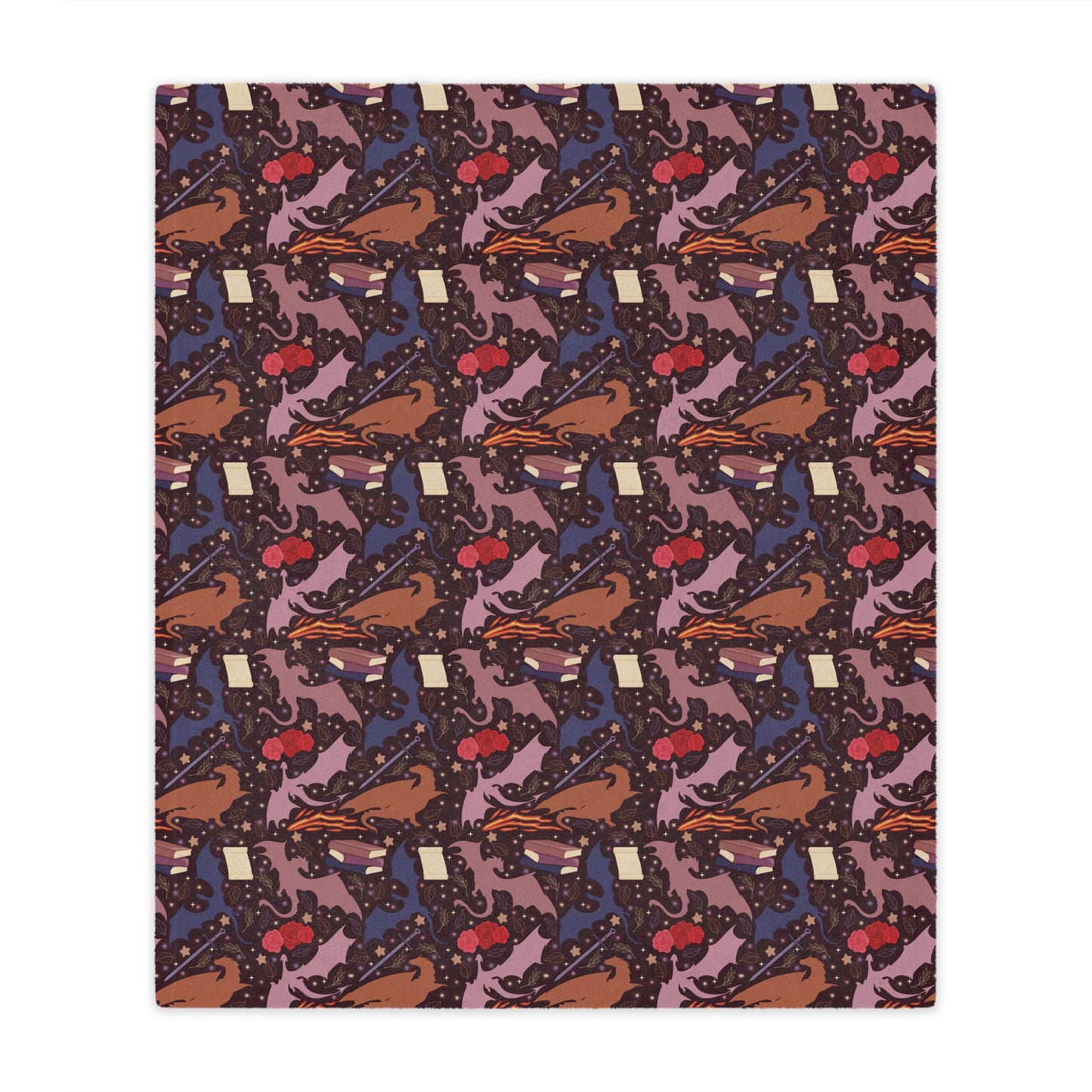 General Bookish Minky Blanket - Dragons