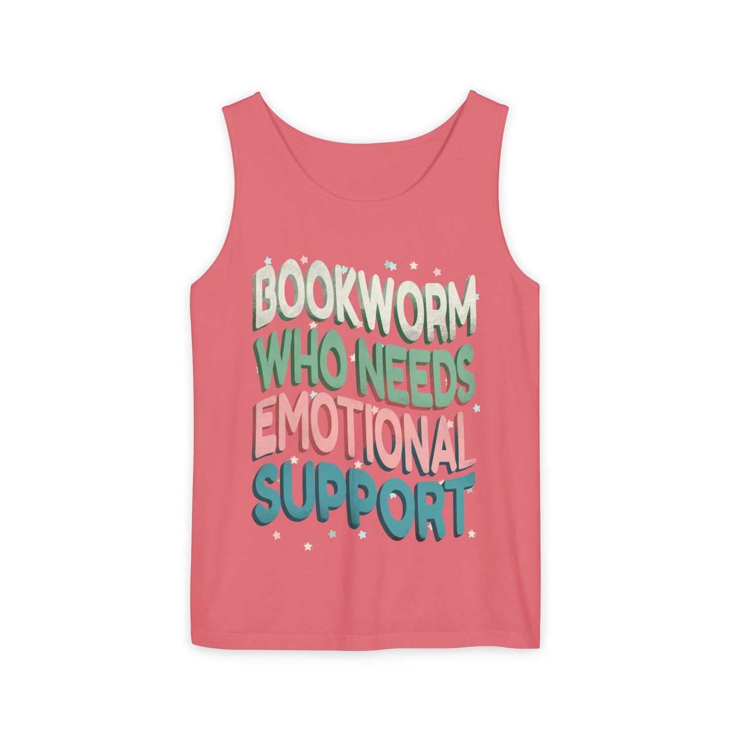 General Bookish Unisex Tank Top - Bookworm Who Needs Emotional Support