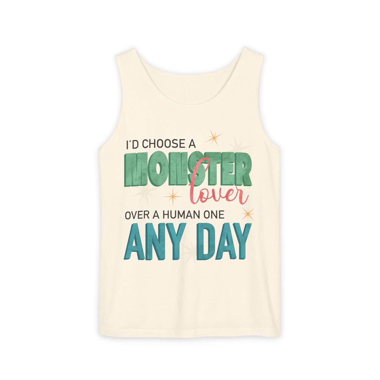 General Bookish Unisex Tank Top - I'd Choose a Monster Lover Over a Human One Any Day