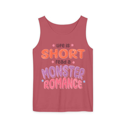 General Bookish Unisex Tank Top - Life is Short, Read a Monster Romance