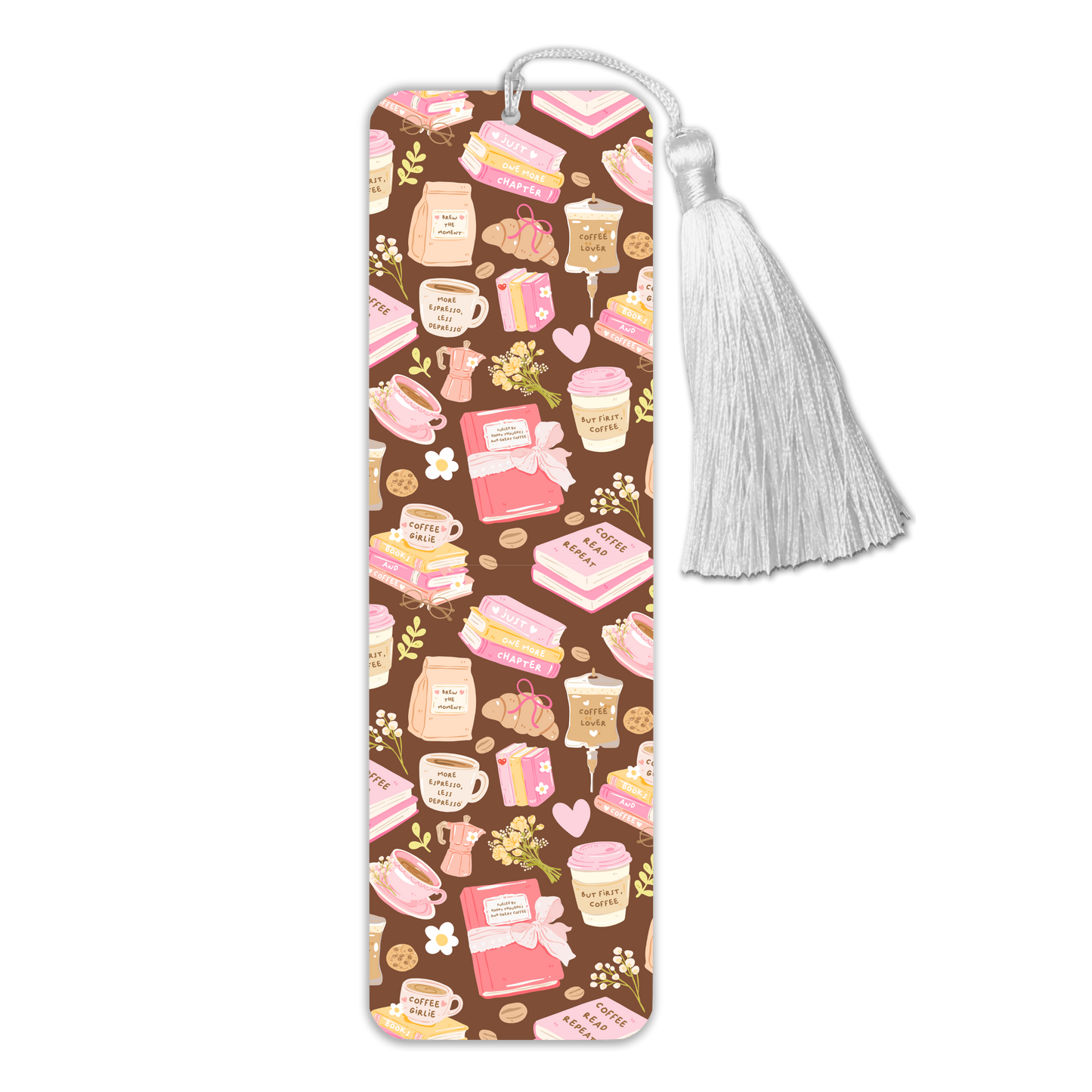 General Bookish Tassel Bookmark - Coffee & Books
