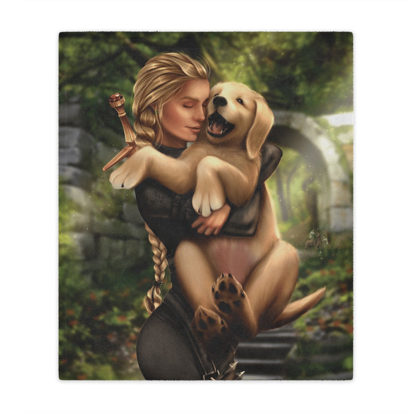 Throne of Glass Minky Blanket - Puppy Hugs