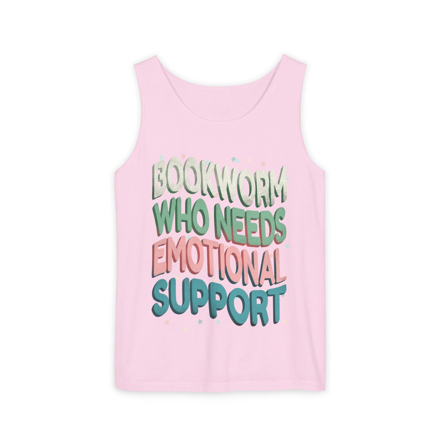 General Bookish Unisex Tank Top - Bookworm Who Needs Emotional Support