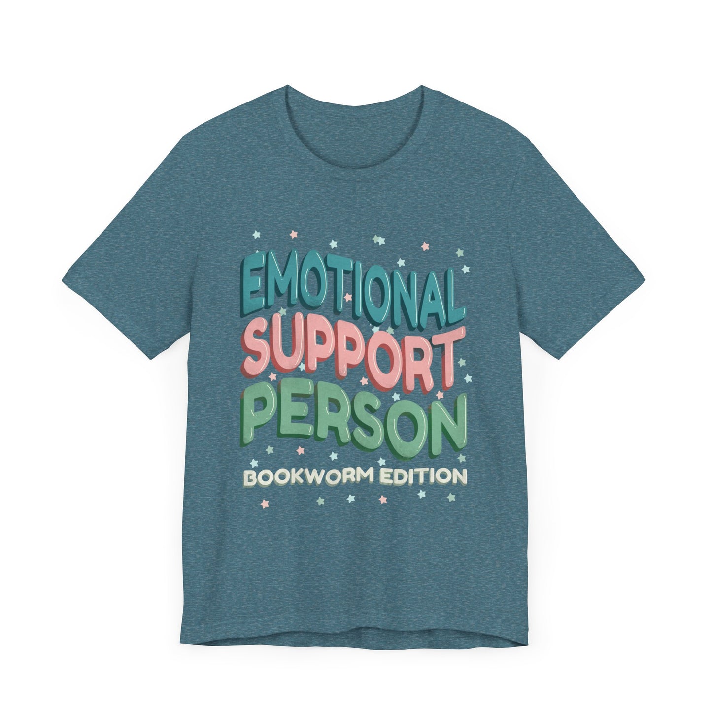 General Bookish Unisex T-Shirt - Emotional Support Person (Bookworm Edition)