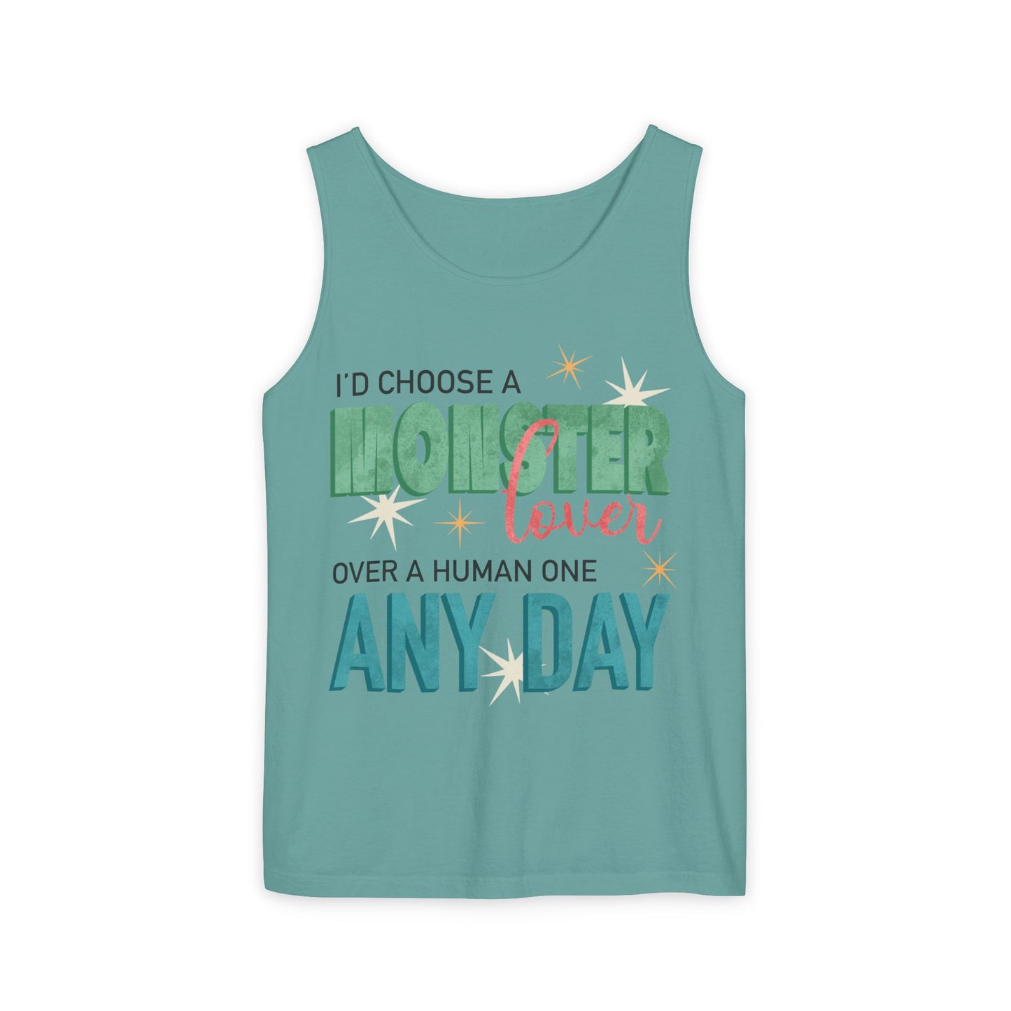 General Bookish Unisex Tank Top - I'd Choose a Monster Lover Over a Human One Any Day