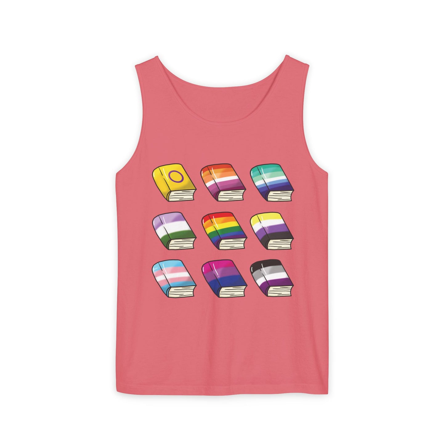 General Bookish Unisex Tank Top - Pride Flag Books