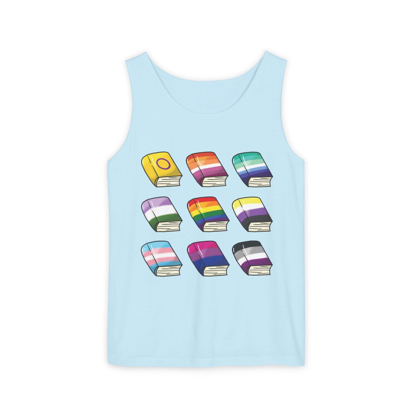 General Bookish Unisex Tank Top - Pride Flag Books