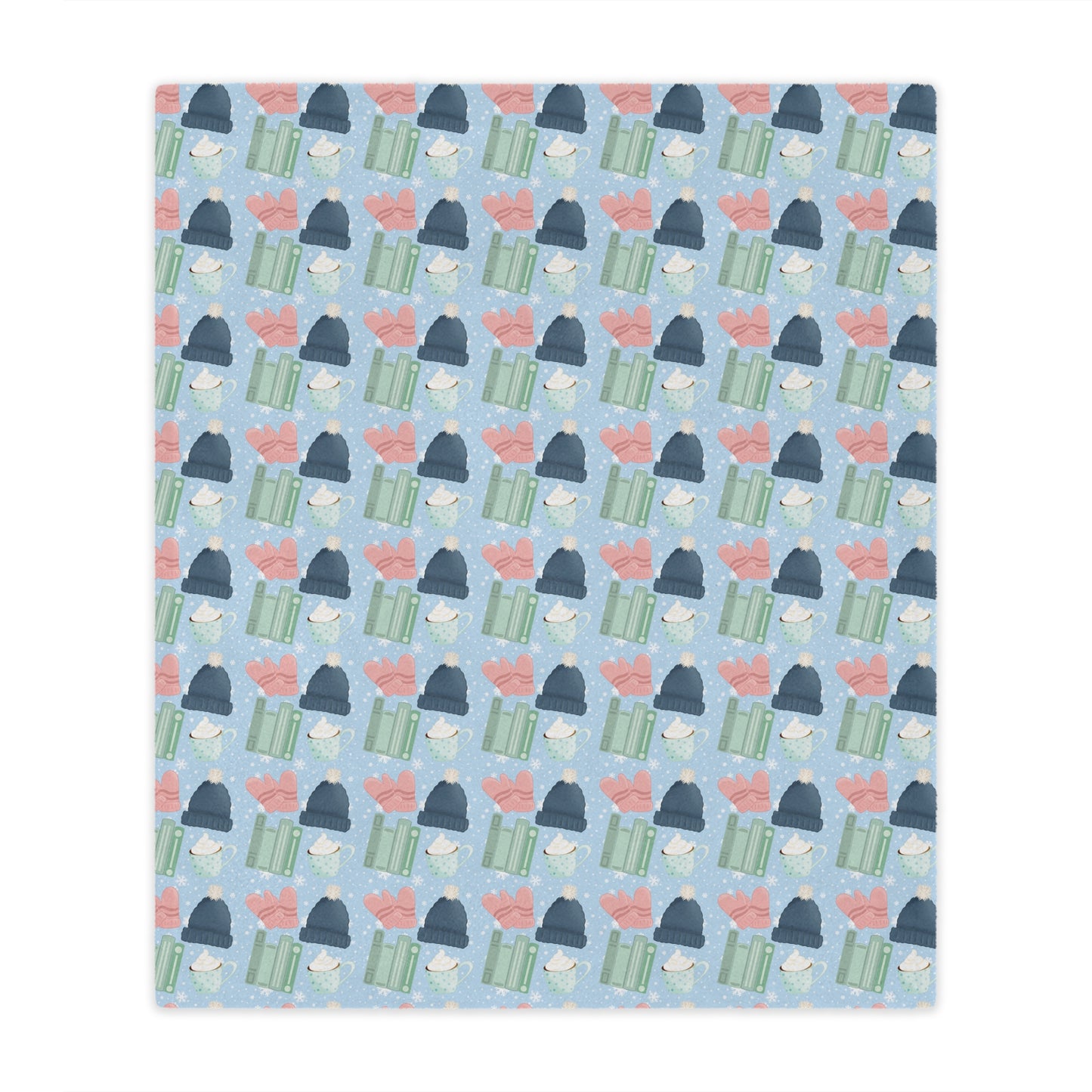 General Bookish Minky Blanket - Winter Books