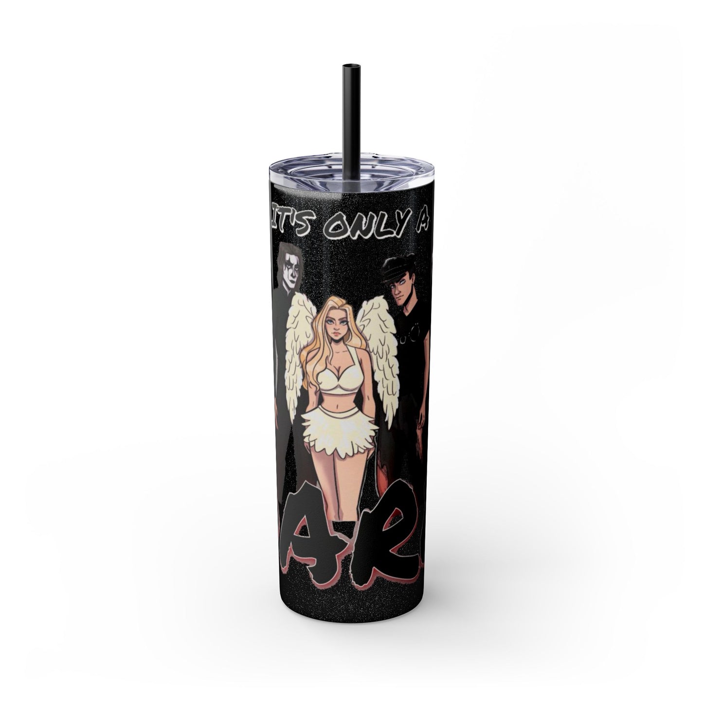 Losers Duet 20oz Skinny Tumbler with Straw - It's Only a Dare