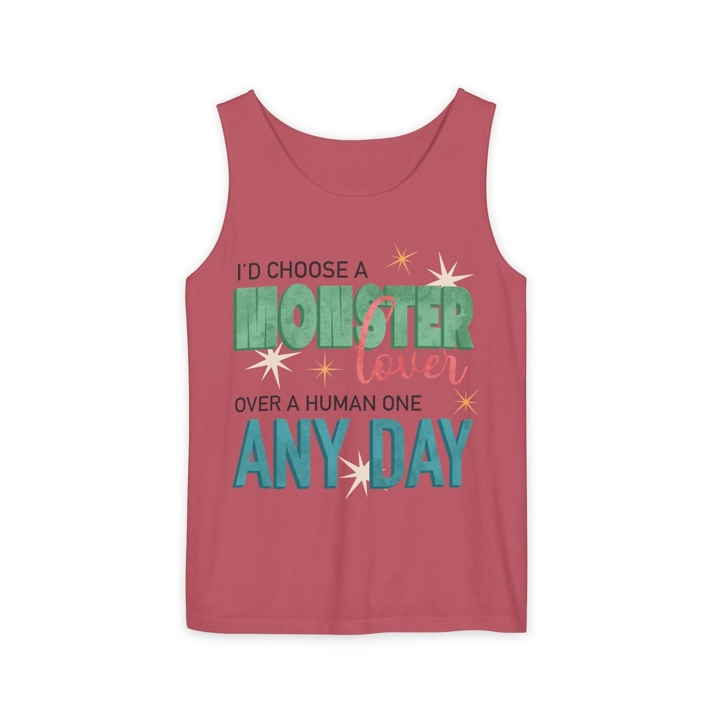 General Bookish Unisex Tank Top - I'd Choose a Monster Lover Over a Human One Any Day