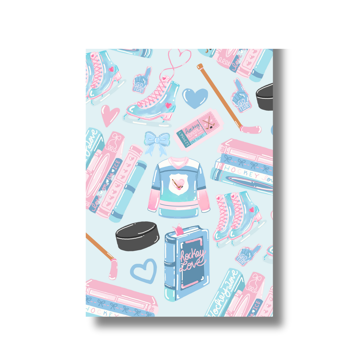 General Bookish Magnetic Bookmark - Hockey Hearts