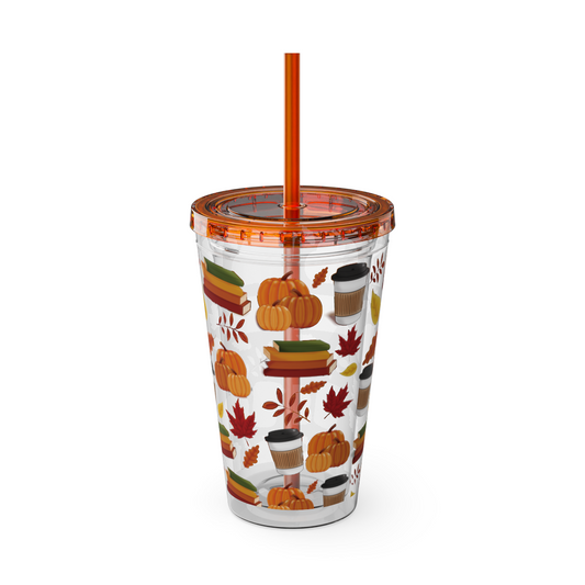 General Bookish Plastic Tumbler - Pumpkin