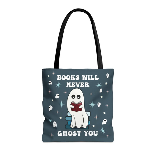 General Bookish Tote Bag - Books Will Never Ghost You