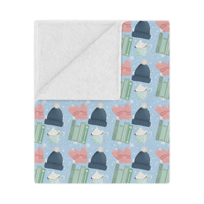 General Bookish Minky Blanket - Winter Books