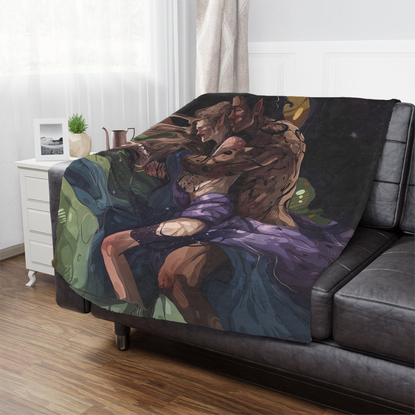 A Court of Thorns and Roses Minky Blanket - Lover's Embrace