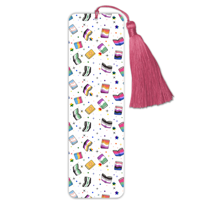General Bookish Tassel Bookmark - Rainbow Books
