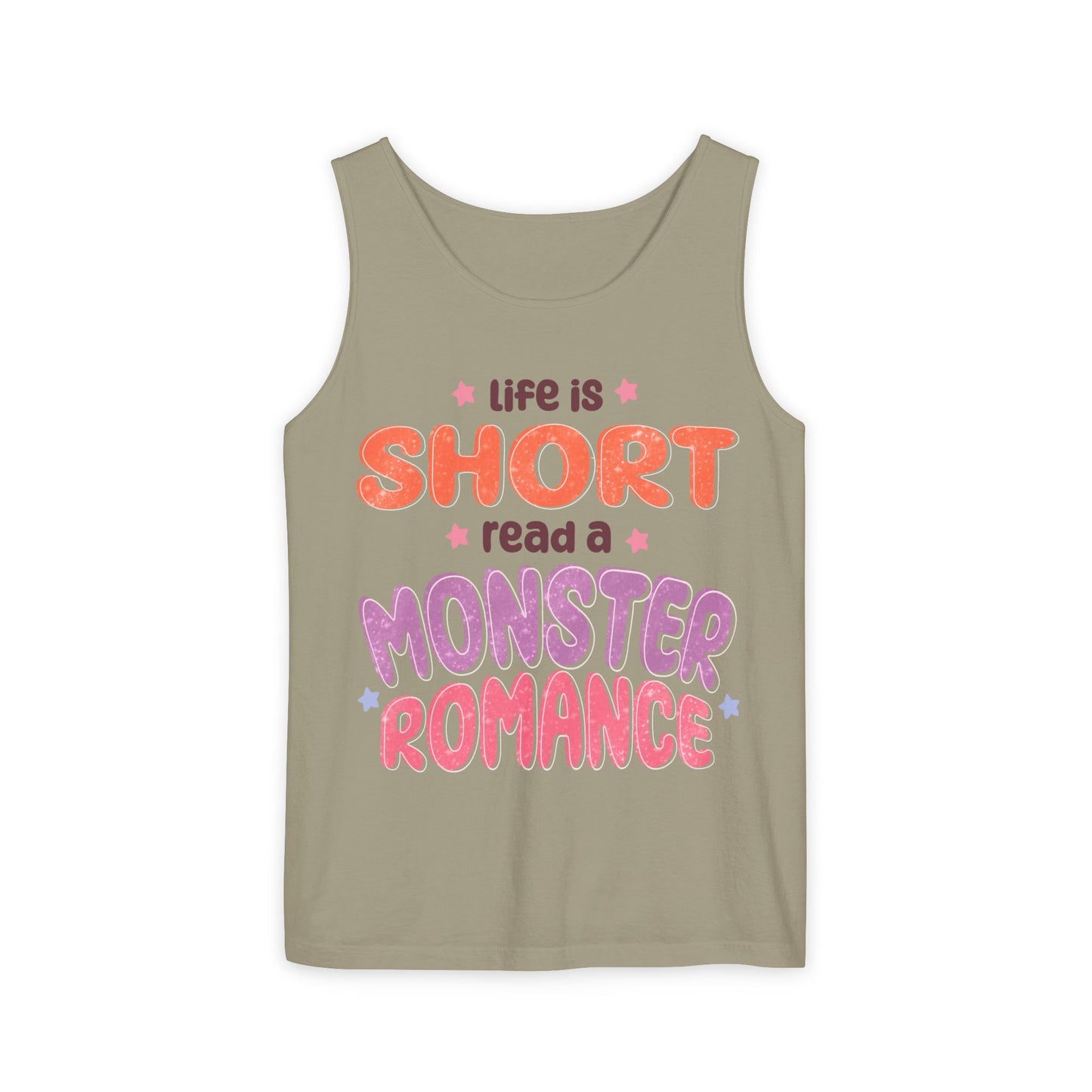 General Bookish Unisex Tank Top - Life is Short, Read a Monster Romance