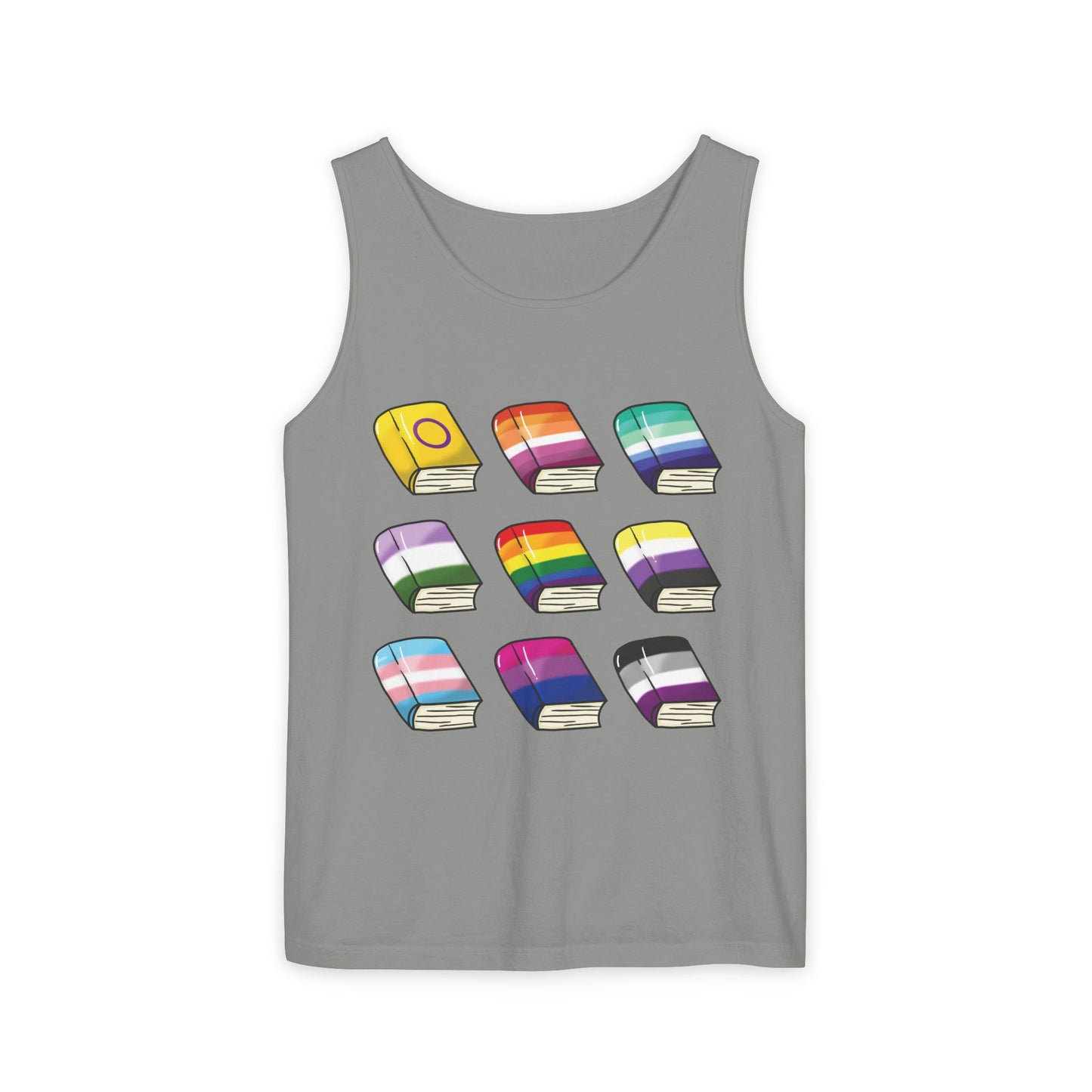 General Bookish Unisex Tank Top - Pride Flag Books