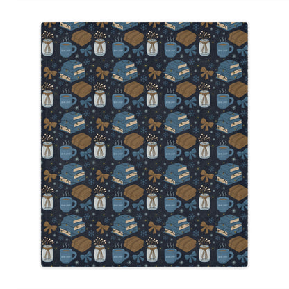 General Bookish Minky Blanket - Winter Books