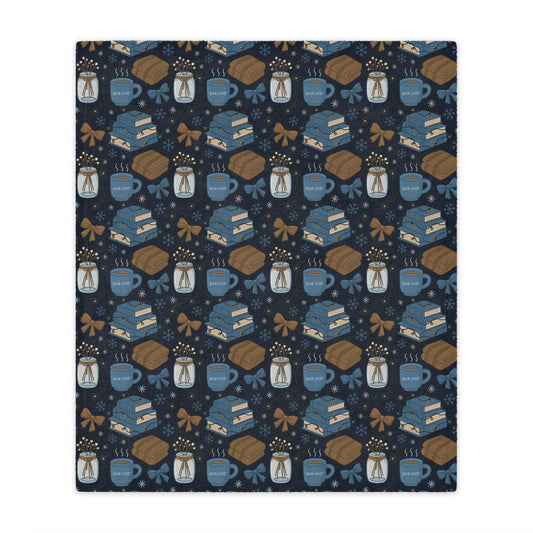 General Bookish Minky Blanket - Winter Books