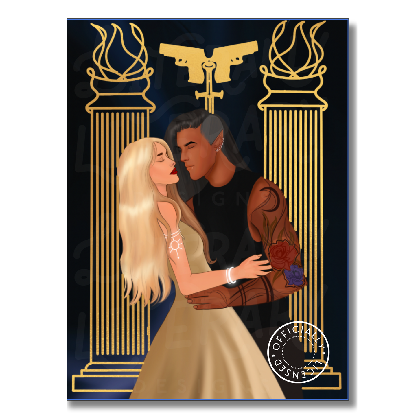 Crescent City Foiled Print - Ruhn & Lidia