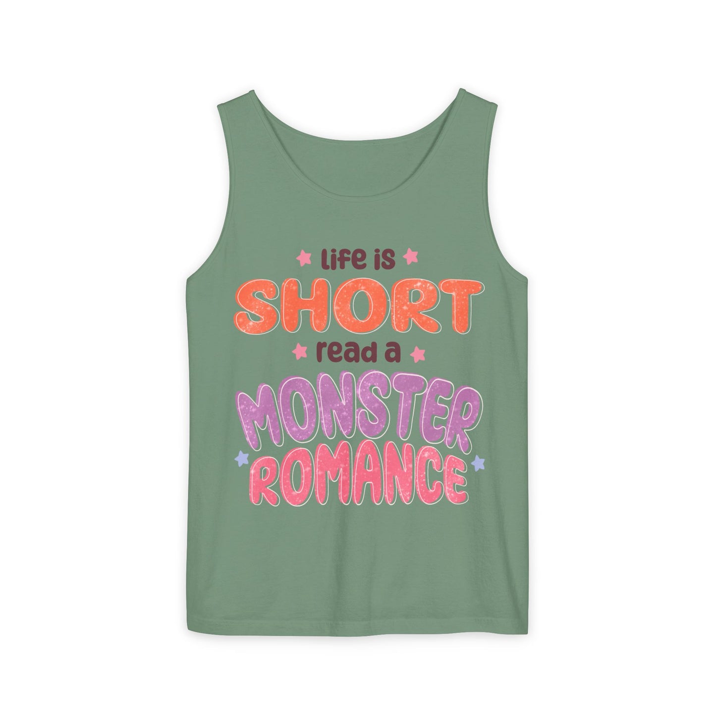 General Bookish Unisex Tank Top - Life is Short, Read a Monster Romance