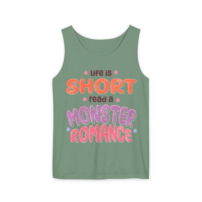 General Bookish Unisex Tank Top - Life is Short, Read a Monster Romance