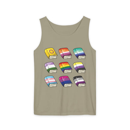 General Bookish Unisex Tank Top - Pride Flag Books