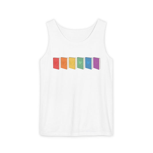 General Bookish Unisex Tank Top - Rainbow Books