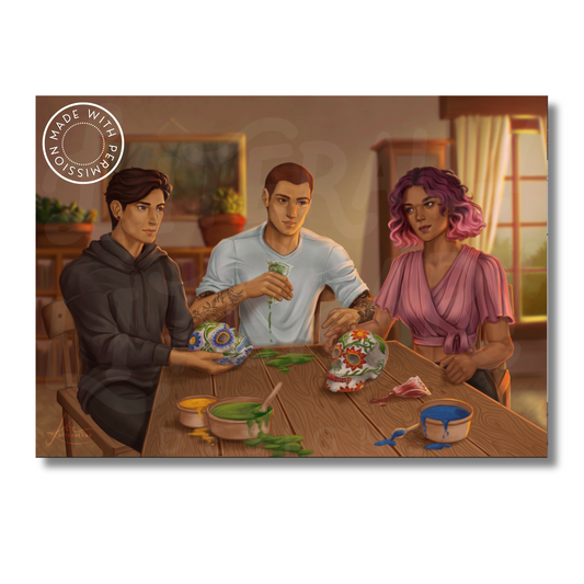 Cemetery Boys Print - Calaveras Decorating Party
