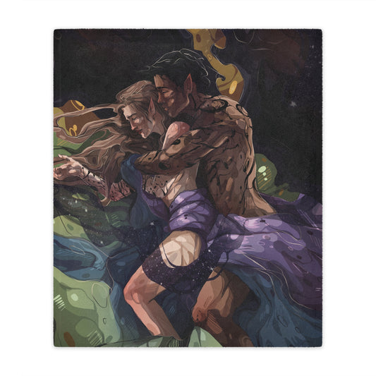 A Court of Thorns and Roses Minky Blanket - Lover's Embrace