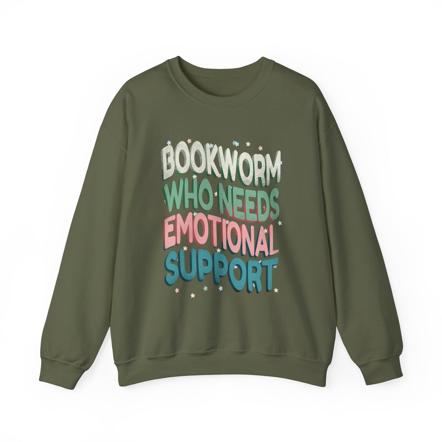 General Bookish Unisex Sweatshirt - Bookworm Who Needs Emotional Support