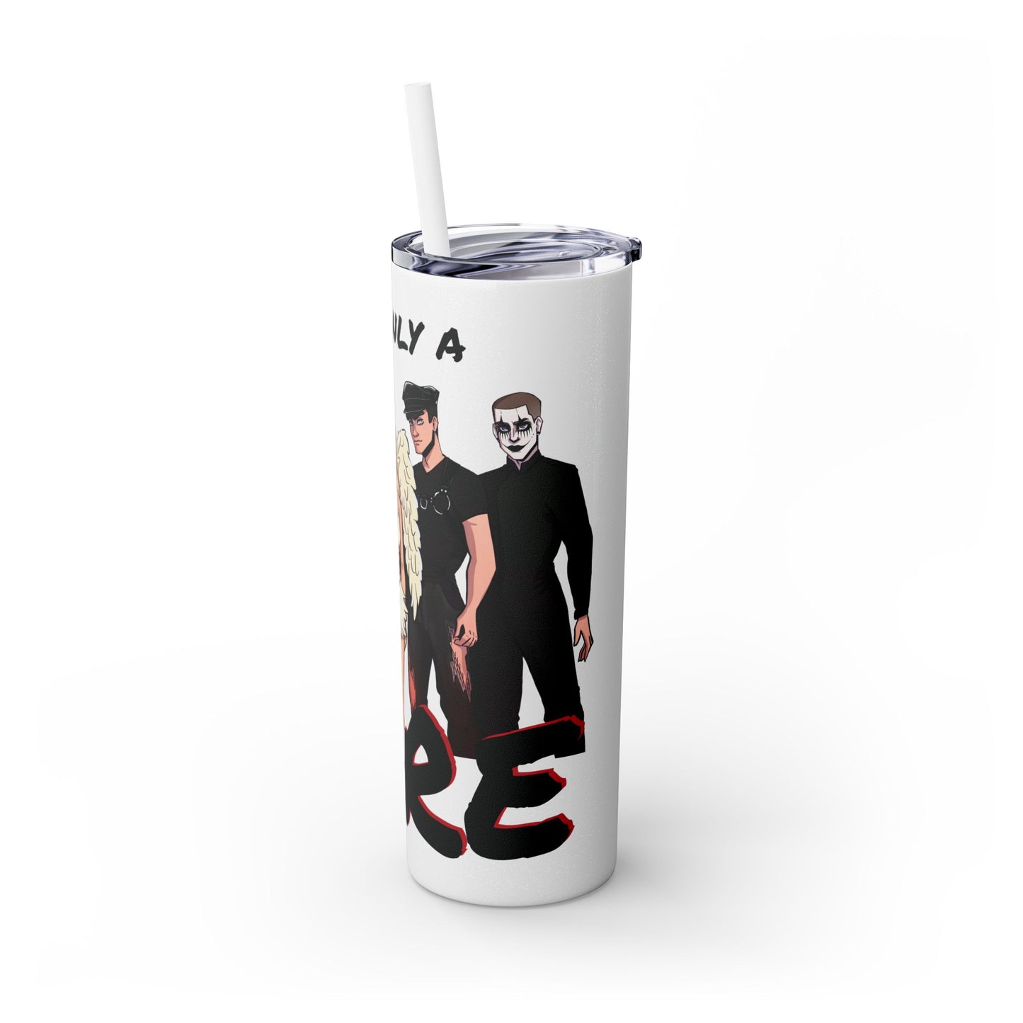 Losers Duet 20oz Skinny Tumbler with Straw - It's Only a Dare