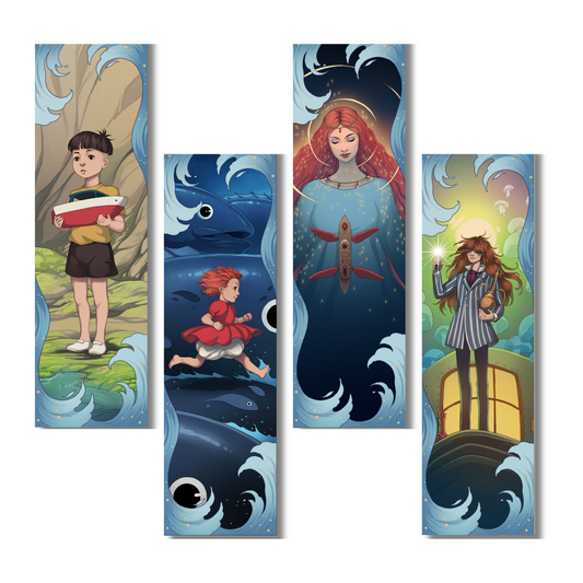 Studio Ghibli Bookmarks - In the Sea (inspired by Ponyo)